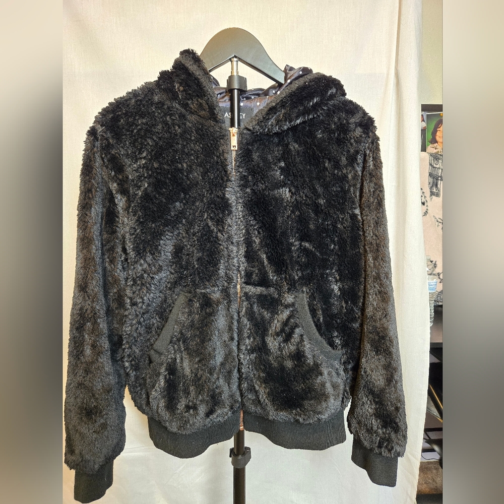 Ashley By 26 International Charcoal Teddy Jacket